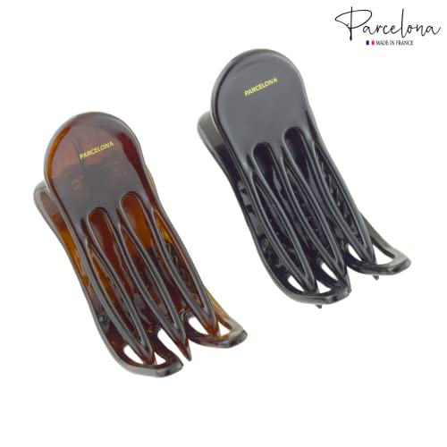 French Bear Paw Tortoise Shell Hair Claw - Medium 3 Inch No-Slip Grip