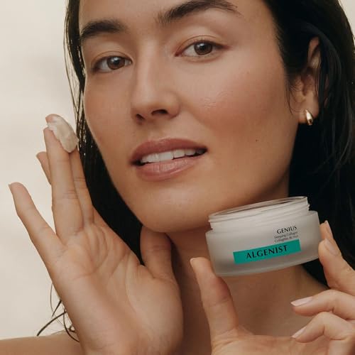 Algenist GENIUS Sleeping Collagen Night Cream - Overnight Biomimetic Collagen Facial Moisturizer with Alguronic Acid, Ceramides and Microalgae Oil - Rich Buttery Face Cream for Smooth Dewy Skin (2 Oz)