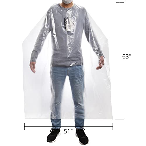 Hedume 120pcs Disposable Hair Cutting Capes 63 x 51 in Waterproof Barber Cape (63 x 51 in)