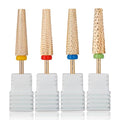 Long 5-in-1 Nail Drill Bits Set - Tapered Carbide Efile Bits for Manicure & Pedicure