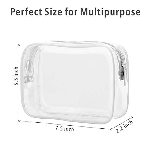 PACKISM Clear Toiletry Bag, 3 Pack TSA Approved Toiletry Bag Quart Size Bag, Carry on Airport Airline Compliant Bag Set