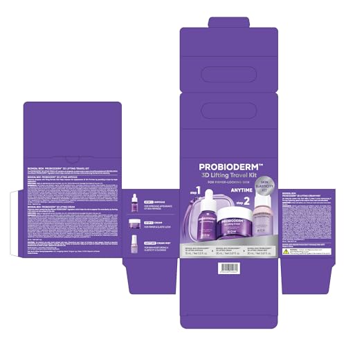 3D Lifting Travel Skincare Set - Firming & Hydrating Kit with Ampoule, Moisturizer & Spray - Travel Essentials & Gift