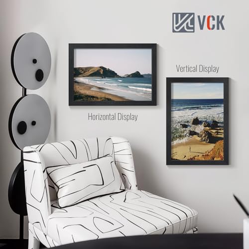 VCK 13x19 Black Wood Photo Frame Set of 6 - Elegant Gallery Wall Decor