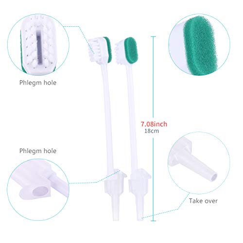 20-Pack Disposable Suction Swab Toothbrush for Elderly & Care Homes