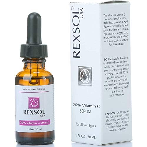 REXSOL 20% Vitamin C Serum Anti-Wrinkle Firming | Dark Circle & Sun Damage Corrector