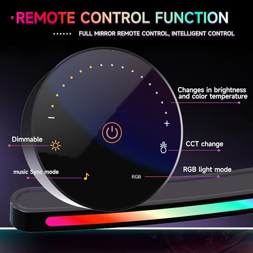 Matte Curved Monitor Light Bar with RGB Backlight and Wireless Remote Control