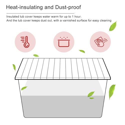 HIYOUGO Light Gray 150x70cm Bathtub Cover Insulation Dustproof Bath Accessory