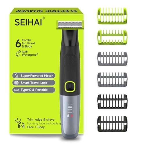 Men's Waterproof Body Hair Trimmer - Rechargeable, Skin-Friendly, Multi-Use