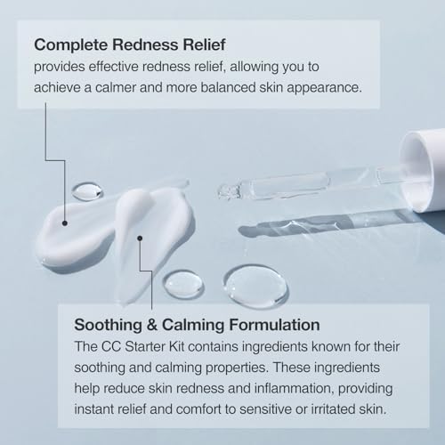 OxygenCeuticals CC Starter Kit ? Skin Balancing Toner 30ml + Couperose Fluid 15ml + Couperose Cream 30ml, Redness-Relief & Sensitive Skin Soothing Skincare Set