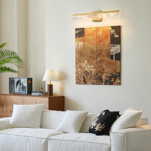 Gold 24-Inch Dimmable Vanity Light Fixture for Bathroom Mirror