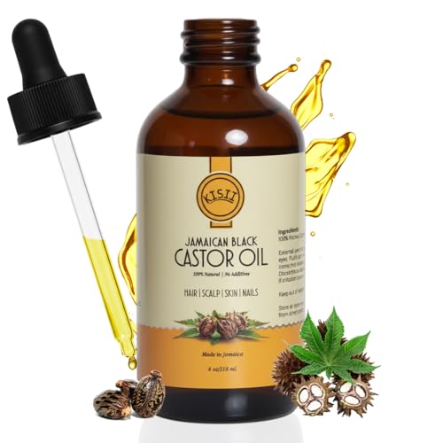 Kisii Jamaican Black Castor Oil 4 oz - Pure Hair & Skin Nourishing Oil with Dropper