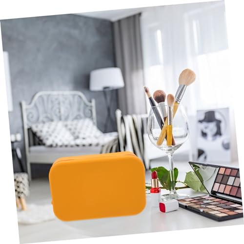 Large Capacity Silicone Makeup Bag for Travel Home Use Portable Toiletry Organizer with Zipper for Makeup Brushes and Toiletries