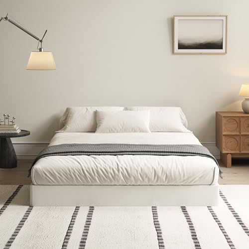 ZASHONT 7 Inch Queen Box Spring Heavy Duty Steel Bed Support with Fabric Cover