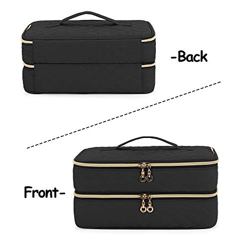 Teamoy Double-Layer Travel Storage Bag Compatible with Dyson Supersonic Hair Dryer, Blow Dryer Storage Bag, Portable Travel Organizer Bag for Hair Dryer and Attachments, Black(BAG ONLY)