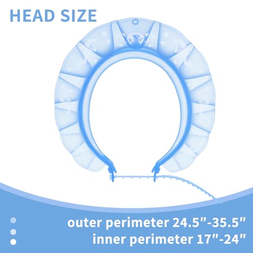 Baby Bath Visor Silicone Shower Cap - Leak-Proof, Adjustable & Tear-Free Fit for 24+ Months