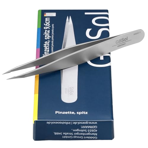 Tweezers - Professional Pointed Tweezers for Women and Men, 420 Stainless Steel Precision Tweezers for Women Facial Hair Removal, Expert Ingrown Hair Plucker, 0 Gap, Painless Hair Extraction