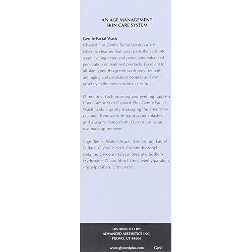 GlyMed Plus Age Management Gentle Facial Wash, 8 Ounce