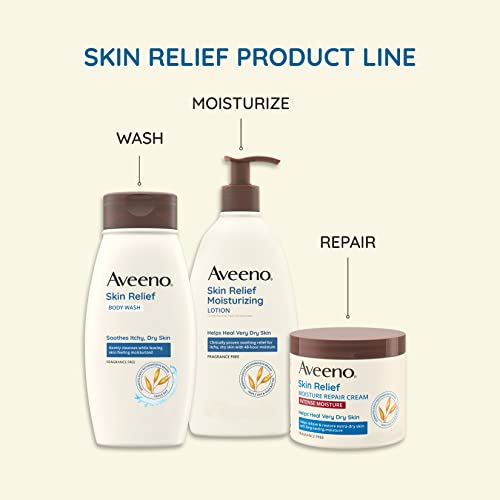 Aveeno Skin Relief Body Wash with Triple Oat Complex - Fragrance-Free, 33 Fl Oz Pack of 6
