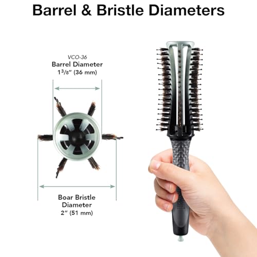 Olivia Garden ThermoVent Combo Brush - 2 Inch Detangling Hairbrush