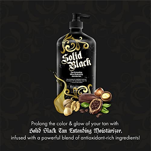 Tanning Lotion with Argan Oil - Solid Black Tan Extender 18.25 fl oz