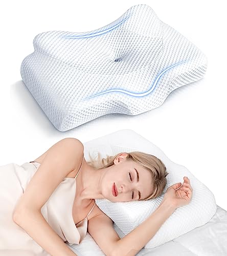Osteo Cervical Pillow Queen White – Memory Foam Neck Support for Side & Back Sleepers