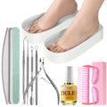 Toe Nail Soaking Bowl Set for Pedicure Gel Polish Remover with Nail Tools