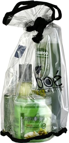 4-in-1 Hair Repair Set with Olive Oil & Protein - Shampoo, Leave-In, Treatment & Shine Drops