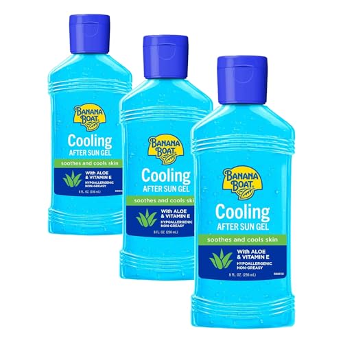 Cooling After Sun Gel 8oz Pack of 3 - Aloe Vera & Vitamin E Sunburn Relief