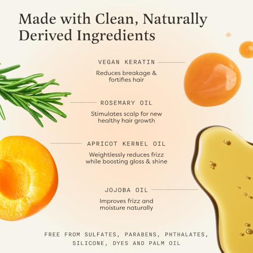 The Earthling Co. Hair & Body Oil - Promote Hair Growth, Strengthen & Moisturize All Hair Types - Helps Frizz & Damage with Natural Rosemary & Vegan Keratin For Dry Hair & Scalp (2.5 oz, Juniper Sage)
