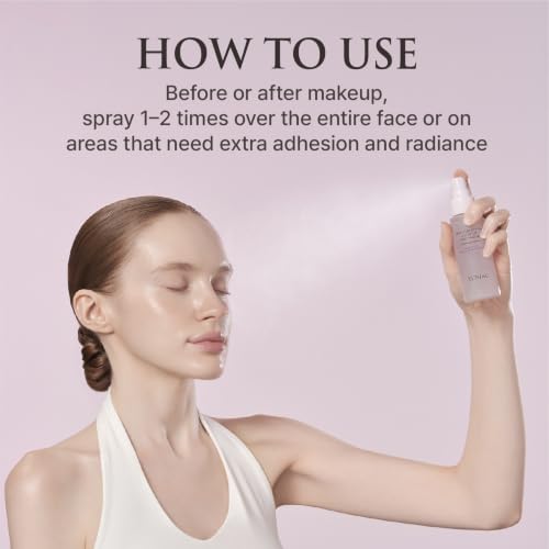 Skin Perfecting Glow Setting Spray - Hydrating Makeup Fixer with Vitamin B & Vegan Complex