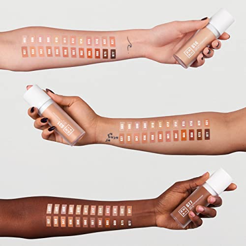 3INA MAKEUP - The 3 in 1 Foundation 669 - Base de Maquillaje Marron oscuro con Subtono Amarillo - Base 3 en 1 con Primer y Corrector - Base Maquillaje con SPF 15 y Vitamina C - Vegan - Cruelty Free