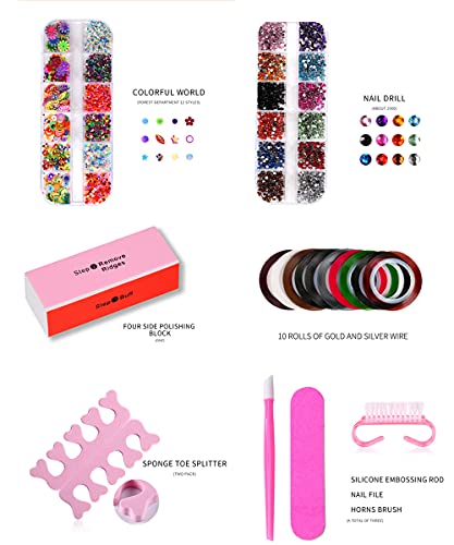 Pink Portable UV LED Nail Lamp & Manicure Kit with Nail Drill & Art Tools