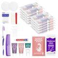 Travel Toiletries Personal Cleaning Bulk,Disposable Hygiene Kit Care Package Supplies, Women Toiletry Essentials Set Individually Wrapped for Camping, Hotel, Vacation, Homeless, Charity (11-in-1, 5)