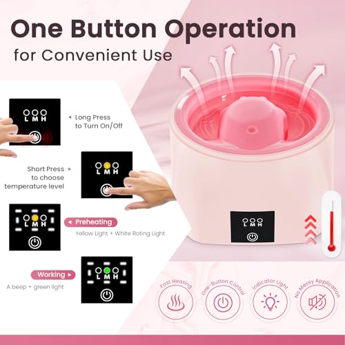 Yokilly Pink Electric Nail Soaking Bowl 2nd Gen Faster Gel & Acrylic Removal