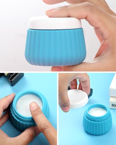 Blue 3oz Travel Bottles & Jars Set - Leakproof TSA Approved Toiletry Containers with Clear Bag