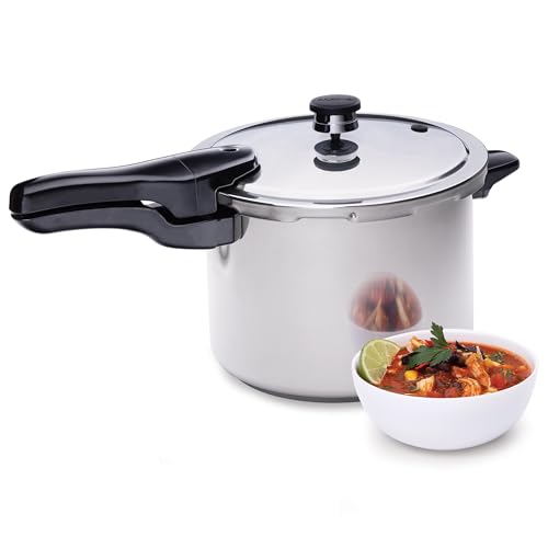 6 Quart Stainless Steel Pressure Cooker - Fast & Easy Cooking