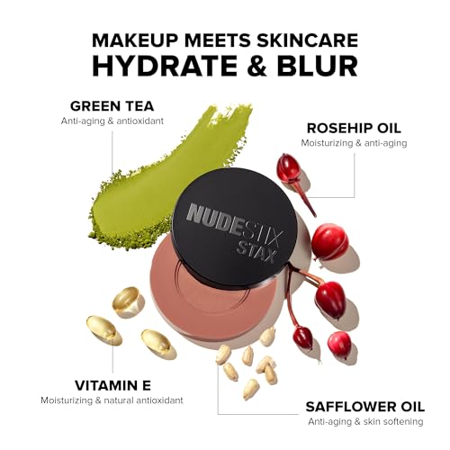 Nudestix STAX All Over Color Blush Balm ? Multi-Use Cream Blush for Cheeks, Eyes & Lips with Soft Matte Finish