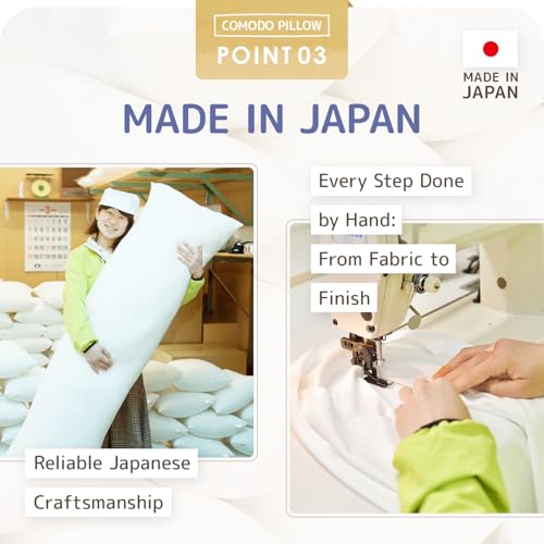 Japanese Made Body Pillow 160cm x 50cm for Side Sleepers Anime/Maternity - Washable