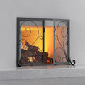 Fire Safety Fireplace Screen Steel Mesh Guard 37.8"L x 30.7"H - Fire Beauty