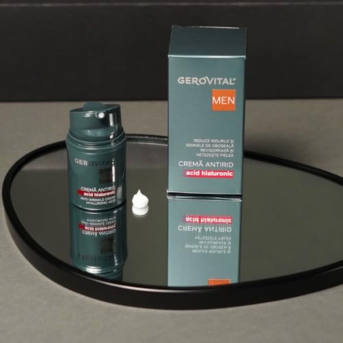 GEROVITAL MEN Anti Wrinkle Face Cream with Hyaluronic Acid, Vitamin E, Facial Skin Care, Moisturizer Face Cream, Anti Aging, 30 milliliters