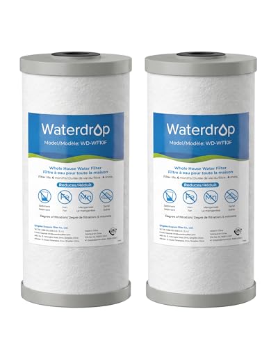 Waterdrop Whole House Water Filter for Iron & Manganese Reduction - 2 Pack - Compatible with WHF21-FG