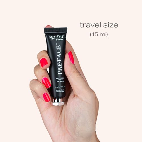 Woosh Beauty, Pre?Face Primer, Hydrating & Long Lasting, Vegan, Pore Minimizer, Grips your Makeup (Travel, 15 ml)