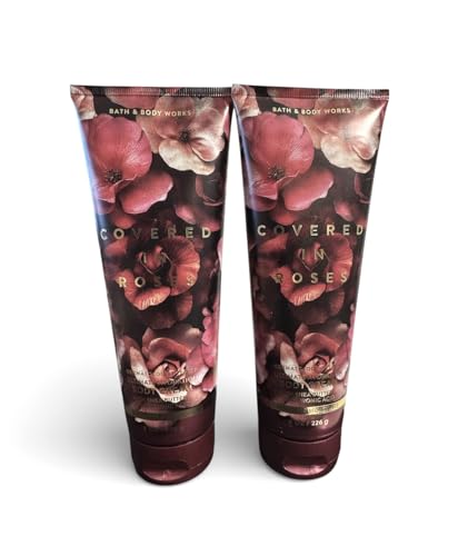 Hydrating Rose Body Cream Set - 8 Oz Pack of 2 with Hyaluronic Acid