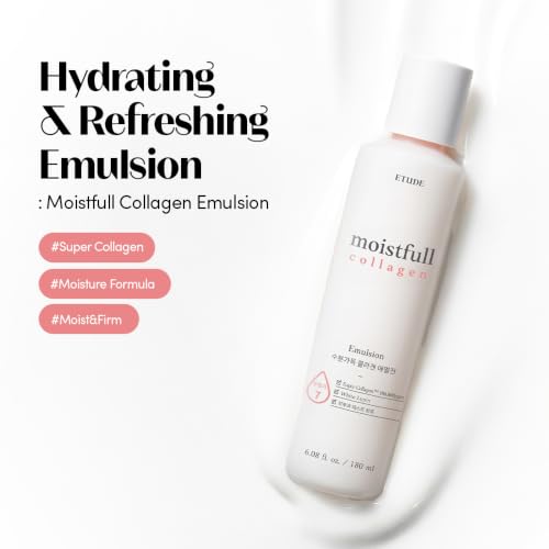 ETUDE Moistfull Collagen Skincare Set of 5 - Hydrating Toner, Emulsion & Cream
