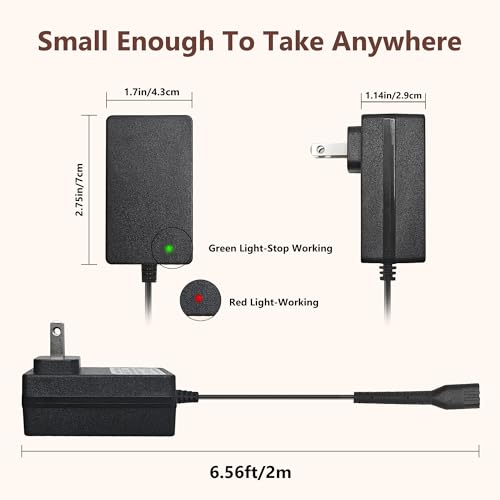 4V Charger for Wahl 8164 8148 8591 8509 1919 8591L 8148L 8148-308 08504-400 97225-002 Cordless Trimmer Compatible Replacement Adapter for Wahl Clippers Fast Charging Power Supply Durable and Portable