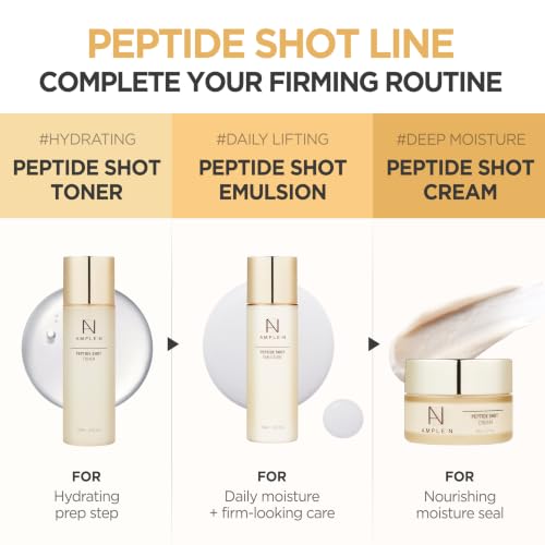 AMPLE:N Peptide Shot Face Moisturizer with 6 Peptides, Shea & Gold, 2.02 oz