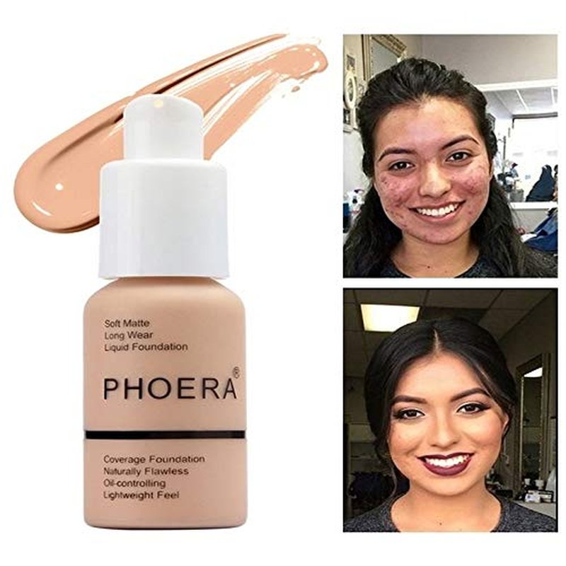 30ml Full Coverage Foundation Flawless Concealer Foundation Matte Oil Control Concealer Long Lasting Moisturizing Base Liquid Cover Cream Colour Changing Foundations for women&girls