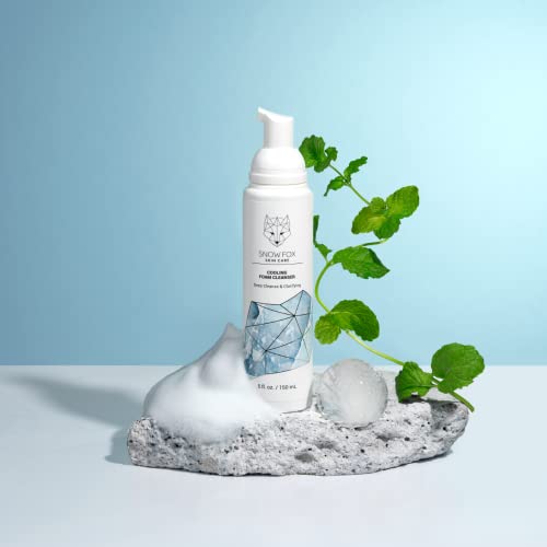 Cooling Foam Facial Cleanser with Aloe Vera & Peppermint - Gentle, SLS-Free 5oz