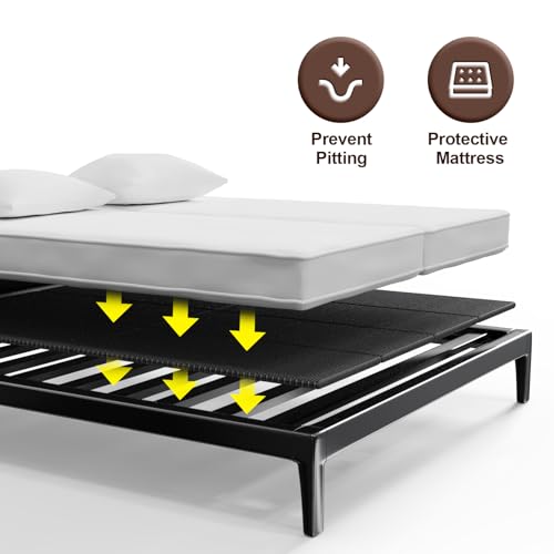BBX-G 54x75 Inch Foldable Spring Box Bunkie Board - Low Profile, Moisture Resistant, Noise Minimizing Bed Support
