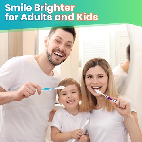 Blue Disposable Toothbrushes Bulk Pack 100pcs for Adults & Kids - Hygienic & Portable